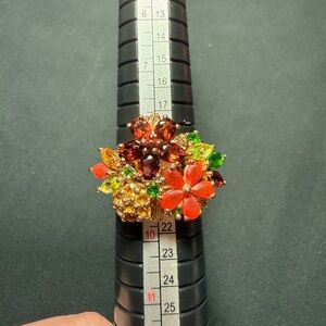 PRICE FIRM • NWT* ring gold tone 925 sterling silver synthetic gemstone India